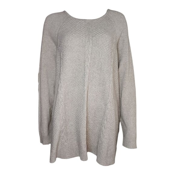 Evolution by Cyrus Sweater Womens Size 3X Milanya Cozy Soft Neutral Oatmeal - Picture 1 of 7